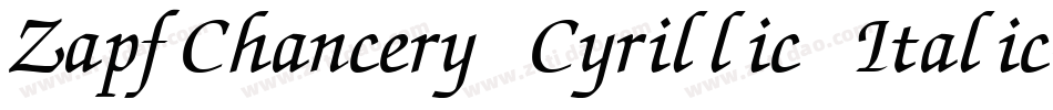 ZapfChancery Cyrillic Italic字体转换